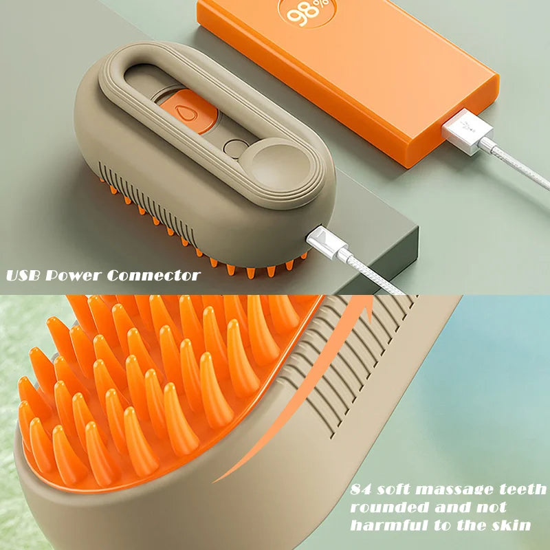 FurEase Electric Comb: 3-in-1 Grooming, Massaging, and Cleaning Device