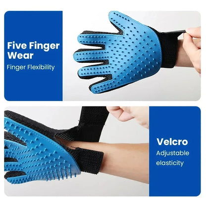 2-in-1 Pet Grooming Glove – Effortless Fur Removal & Soothing Massage for Dogs & Cats