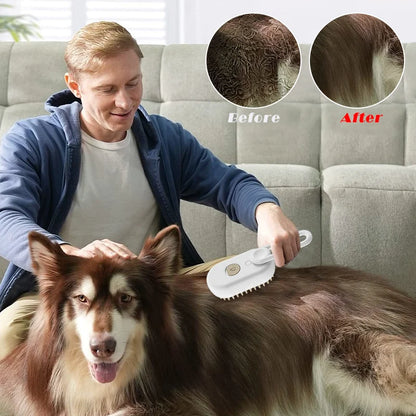 FurEase Electric Comb: 3-in-1 Grooming, Massaging, and Cleaning Device