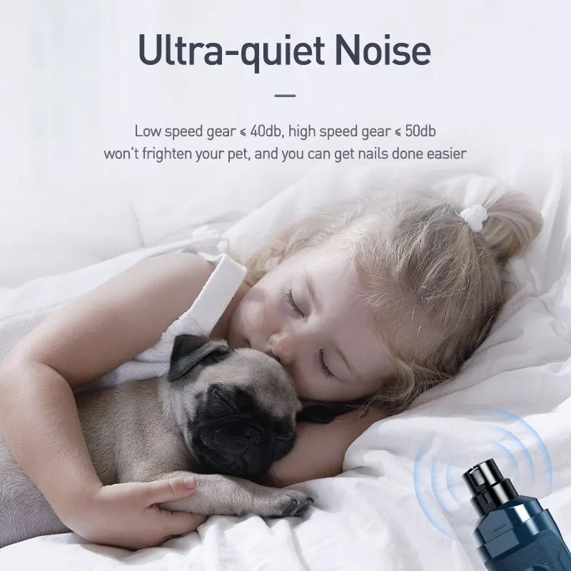 ROJECO N30 Professional Pet Nail Trimmer – Rechargeable Electric Nail Grinder for Dogs & Cats