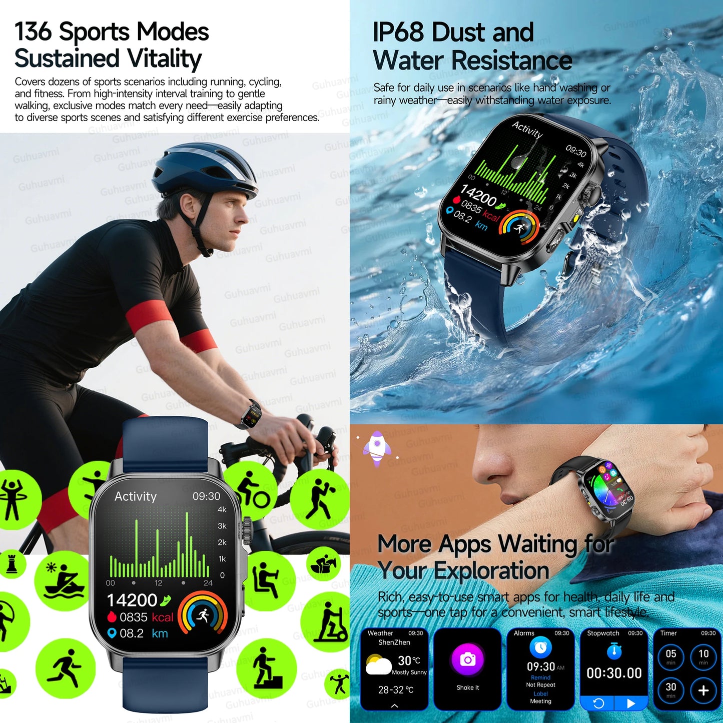 2026 Pro Health Smart Watch – ECG, PPG & Blood Pressure Monitor, Body Analysis, Lipid & Uric Acid Tracker, Unisex Fitness Smartwatch
