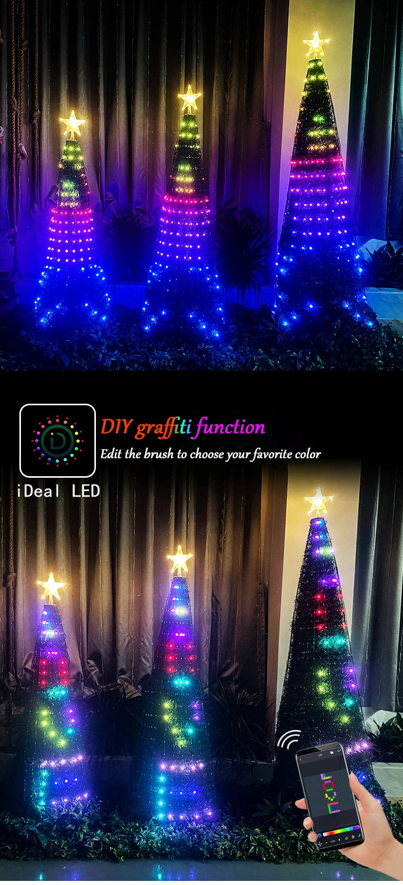 Festive Glow Master: 2.1M Intelligent LED String Lights for Personalized Christmas Cheer