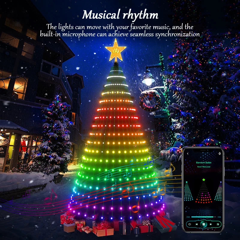 Festive Glow Master: 2.1M Intelligent LED String Lights for Personalized Christmas Cheer